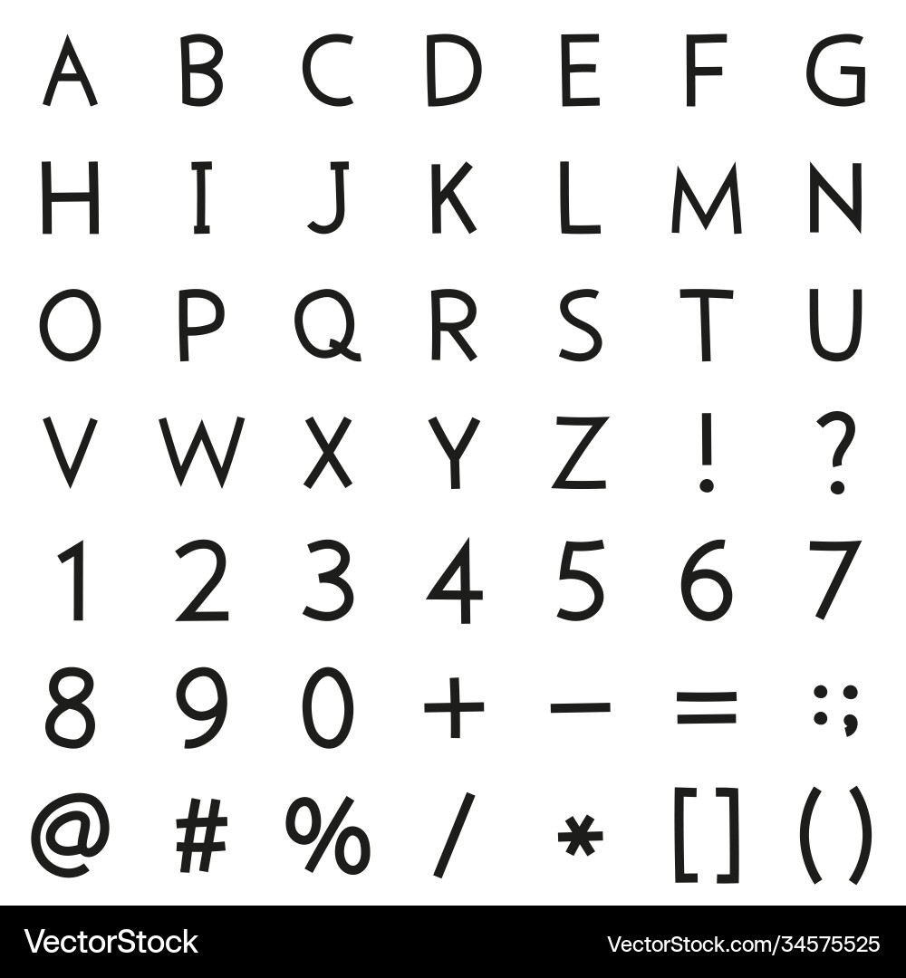 Set hand drawn letters Set hand drawn letters vector image