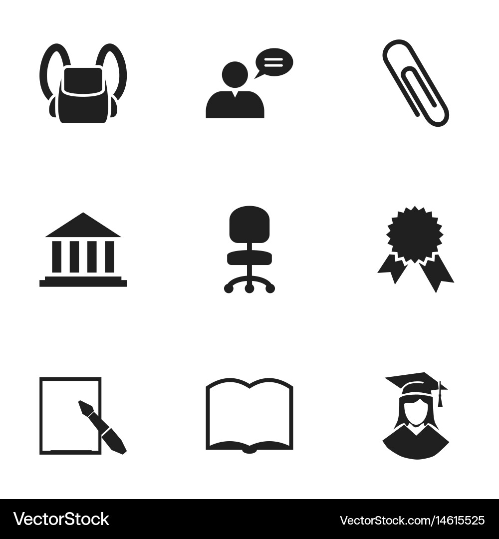 Set of 9 editable science icons includes symbols Vector Image