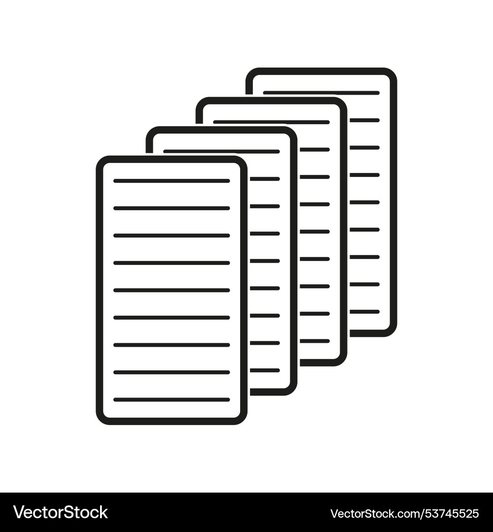 Stack of documents paper files icon file Stack of documents paper files icon file vector image