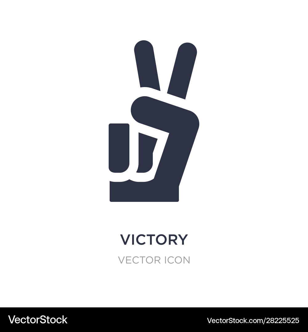 Victory icon on white background simple element Vector Image