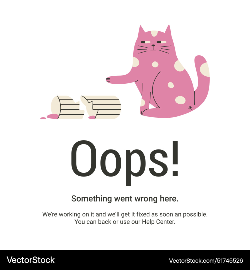 404 error page Vector Image
