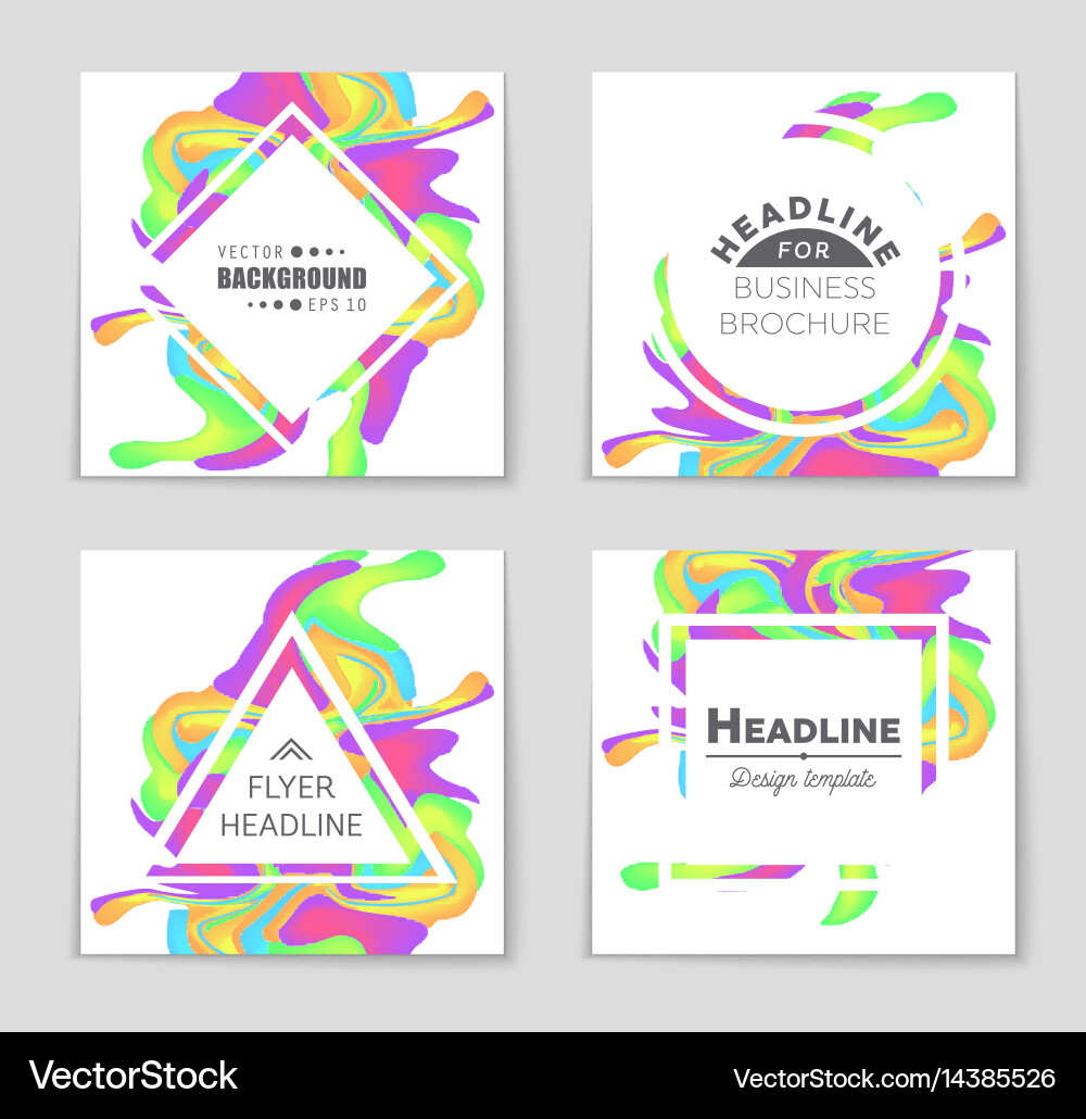 Abstract layout background set for art Vector Image