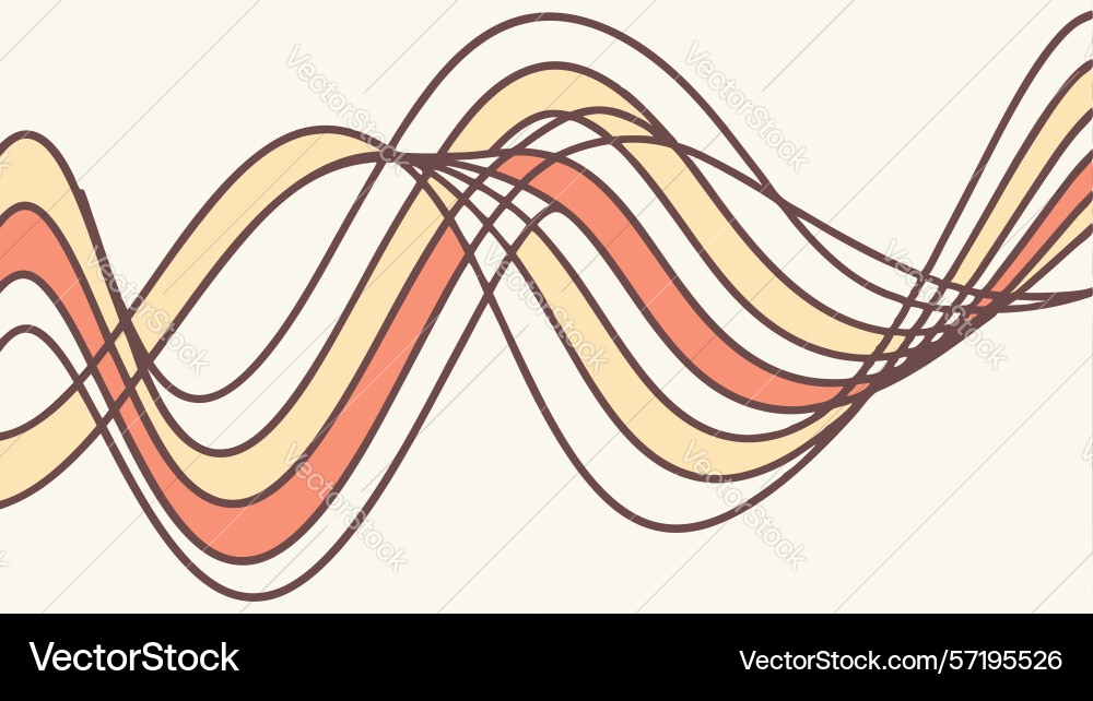 Abstract wavy lines background dynamic digital vector image