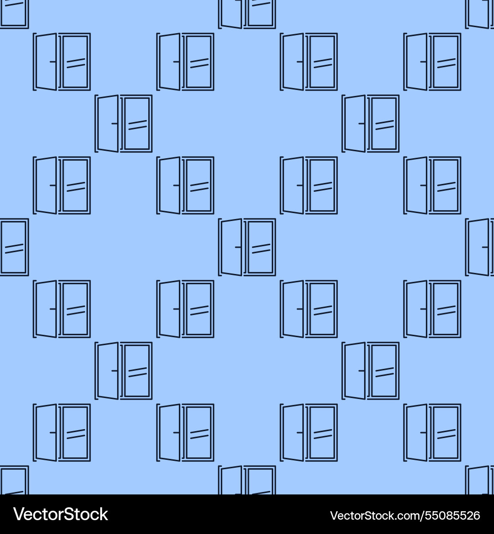 Apartment window linear seamless pattern Apartment window linear seamless pattern vector image
