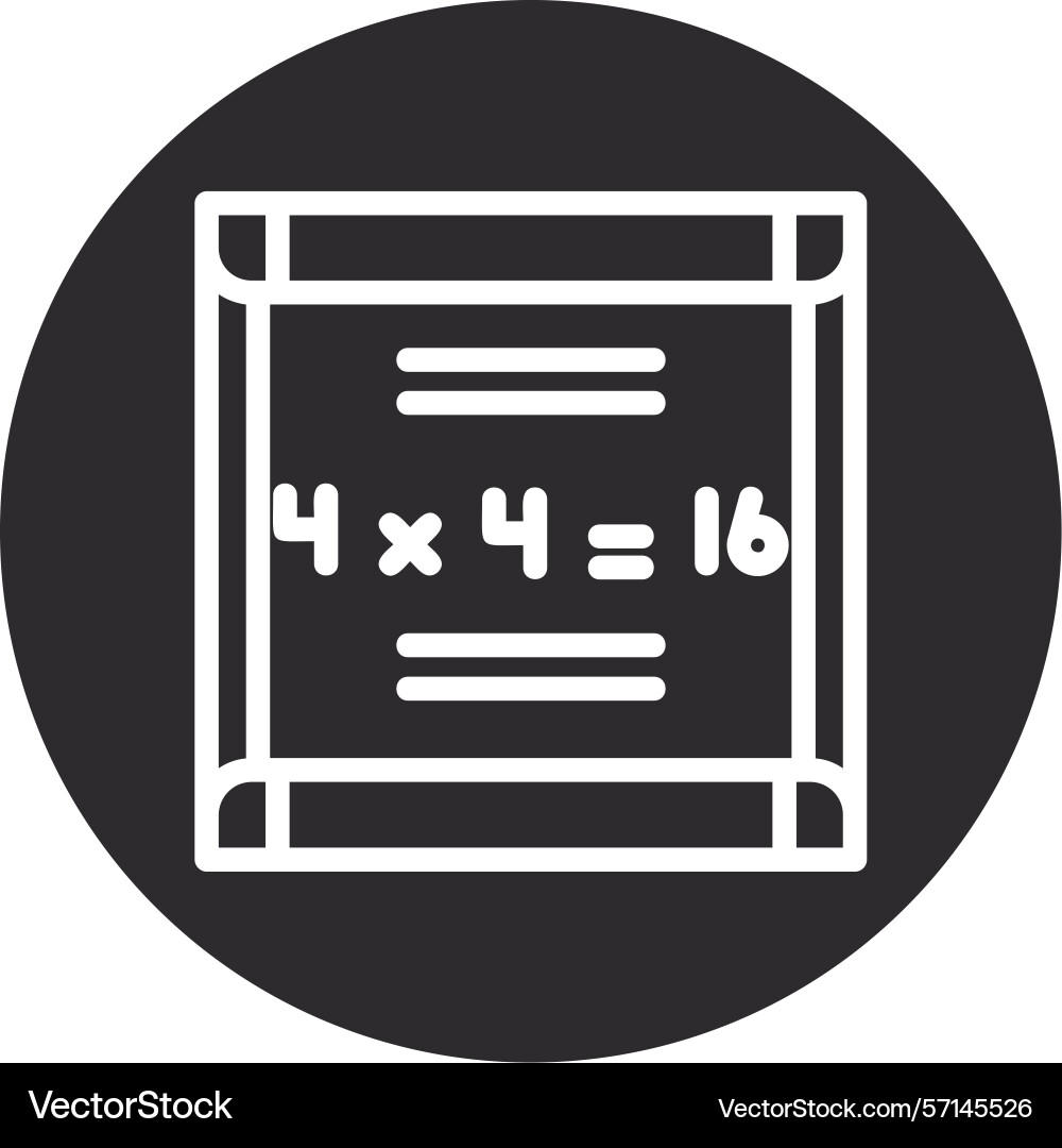 Arithmetic inverted circle black Vector Image