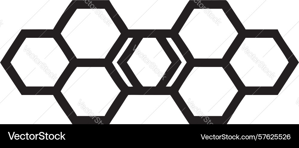 Bold hexagon pattern design element vector image