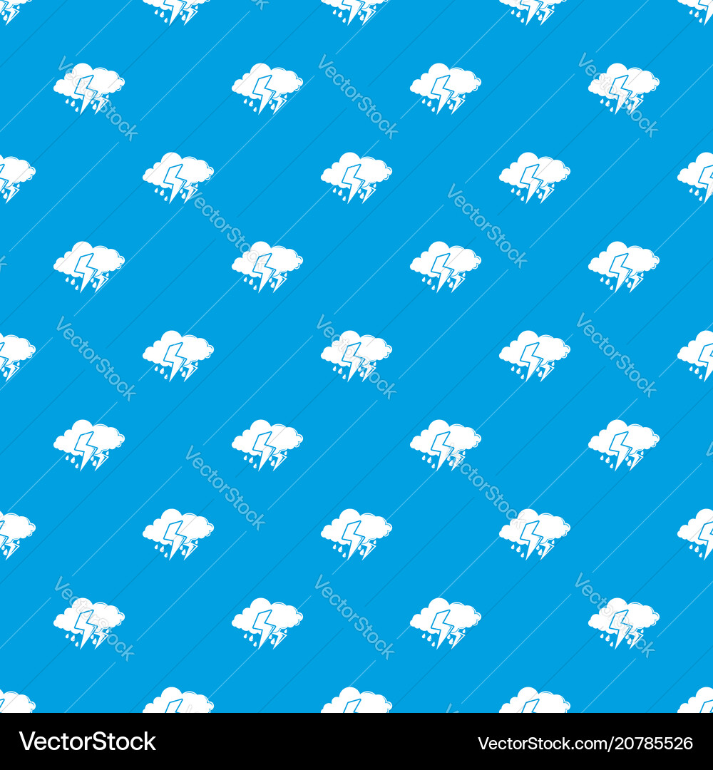 Cloud Lightning Seamless Pattern vector image