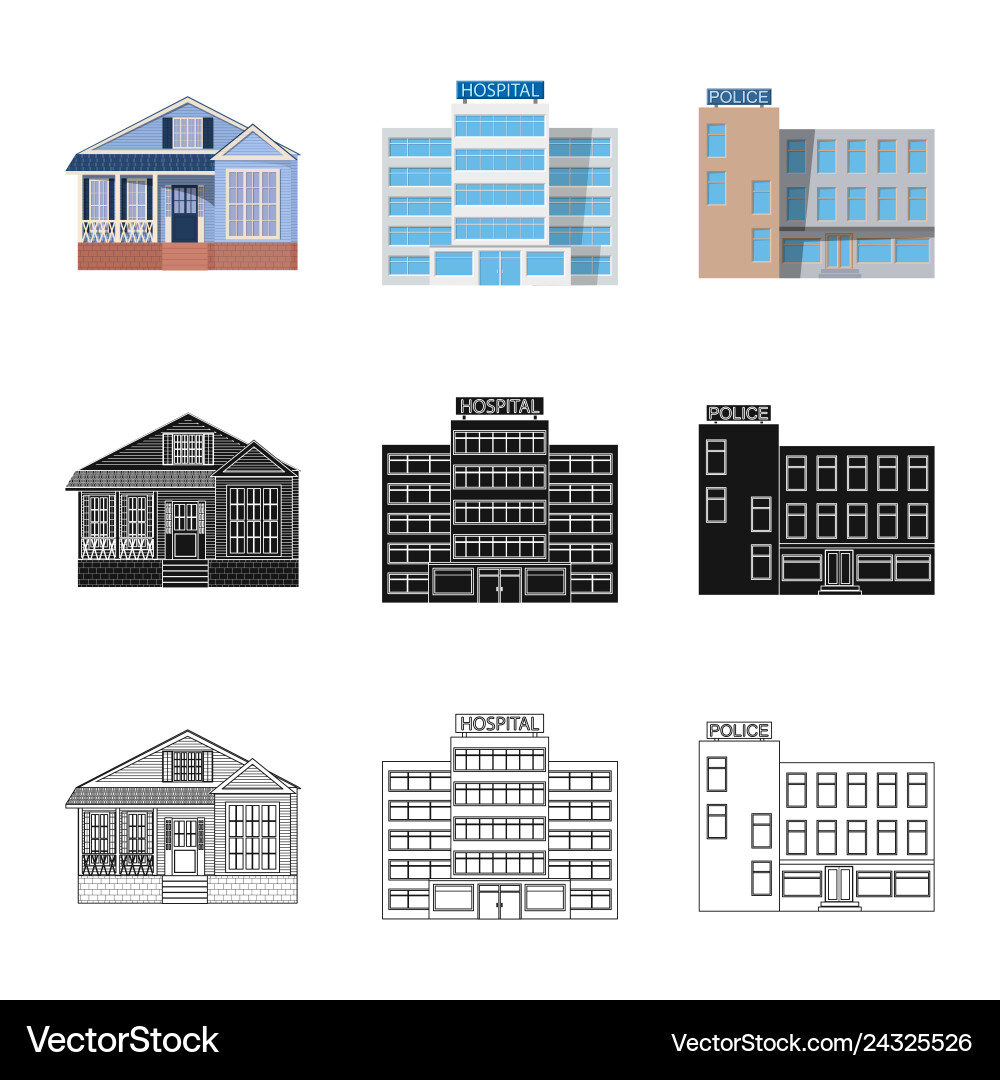 Design of building and front symbol Vector Image
