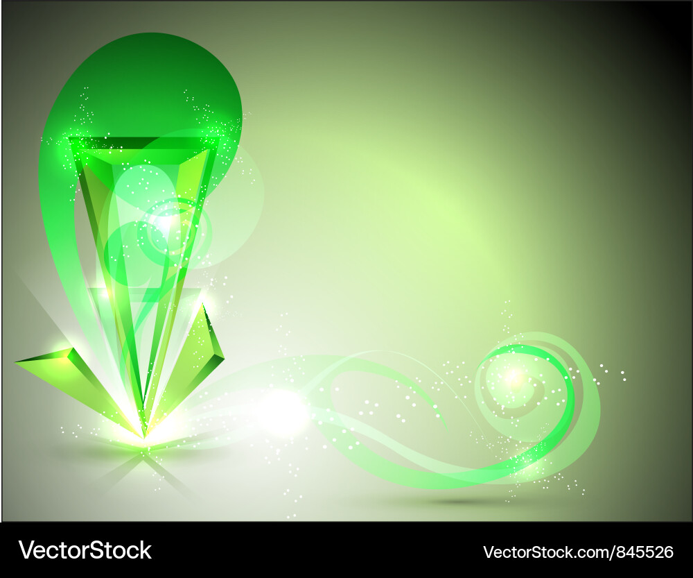 Dynamic Green Particle Burst Vector Image