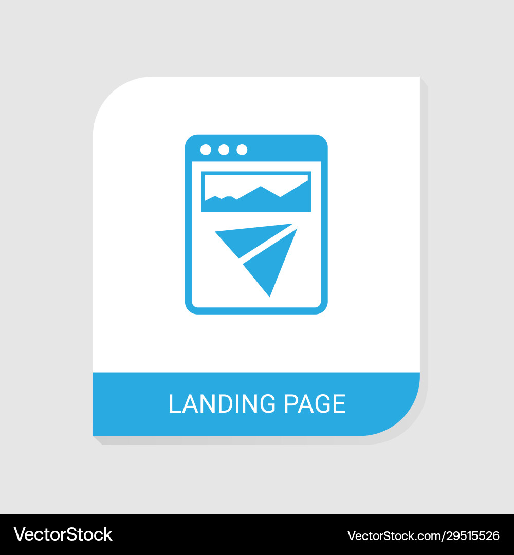 Editable filled landing page icon from search Vector Image