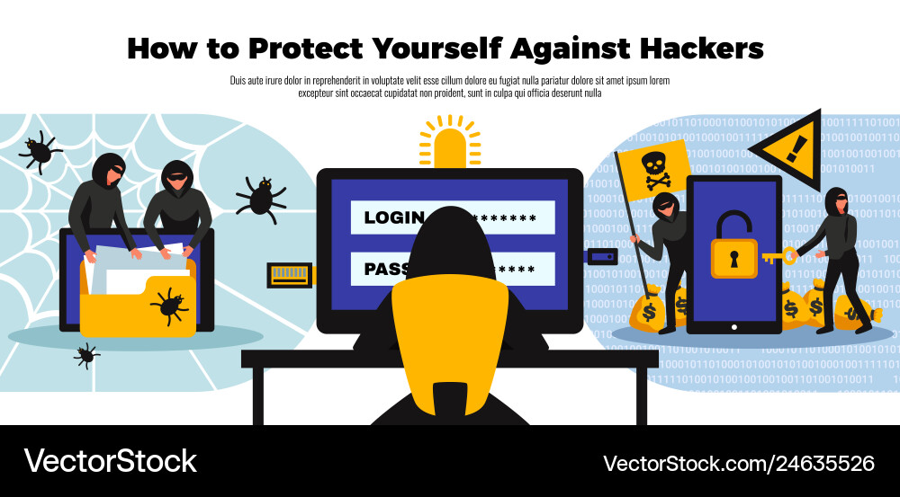 Hacker Security Background vector image