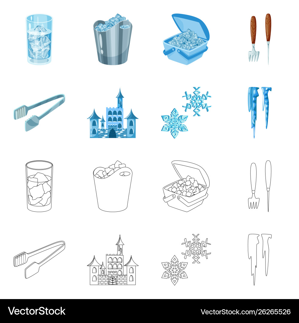 Isolated object texture and frozen logo Vector Image