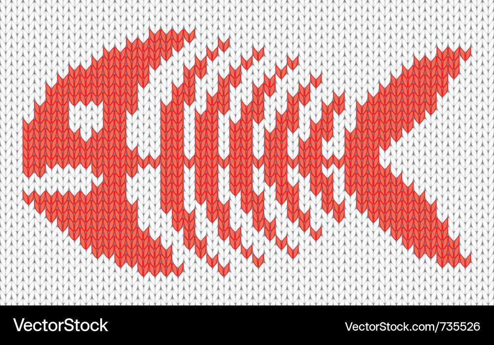 Knitted Fish Skeleton Pattern vector image
