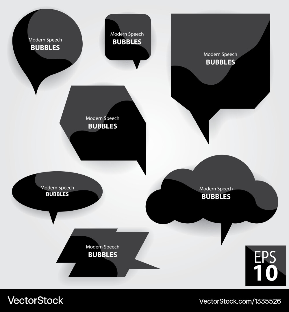 Modern speech bubbles Royalty Free Vector Image