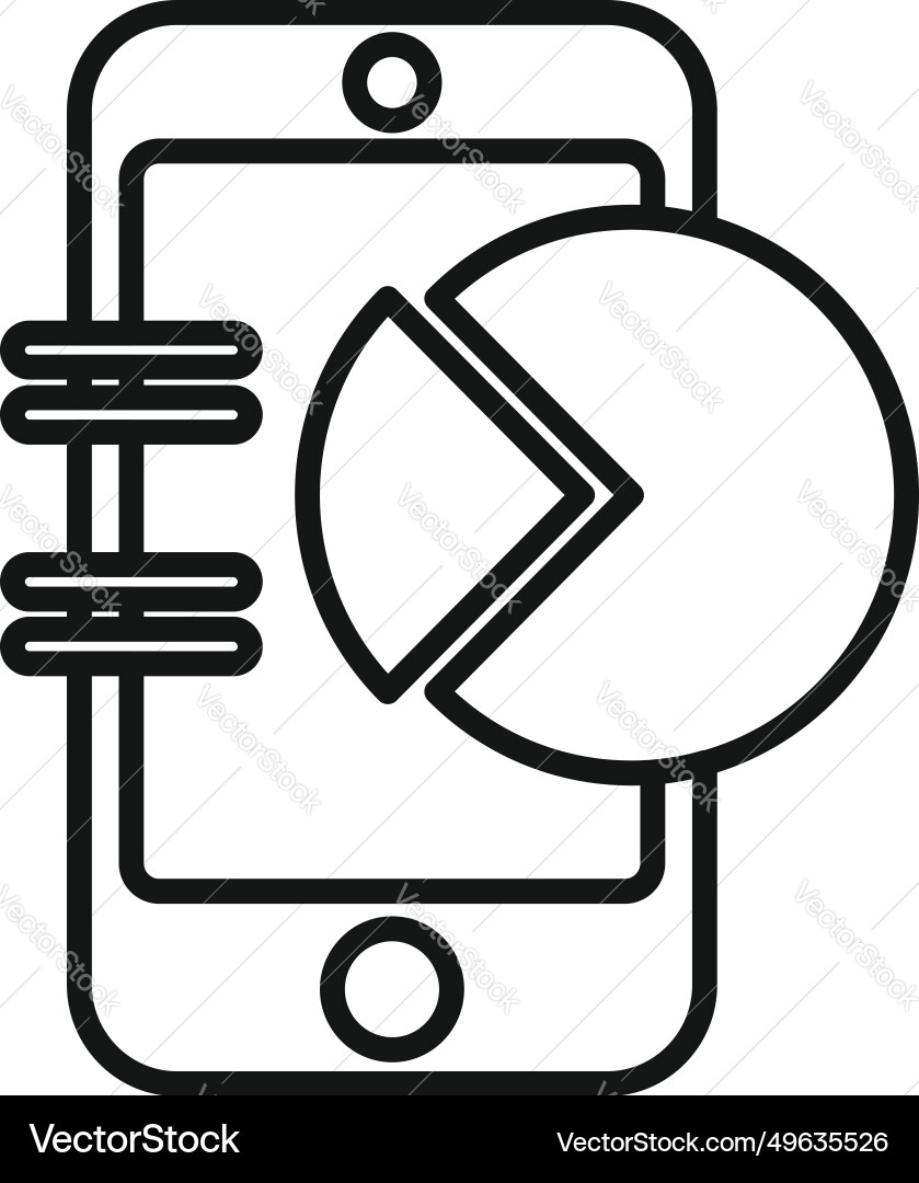 Phone database invoice icon outline Phone database invoice icon outline vector image