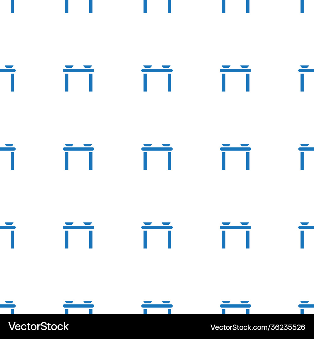 Table with plates and pan icon pattern seamless Vector Image