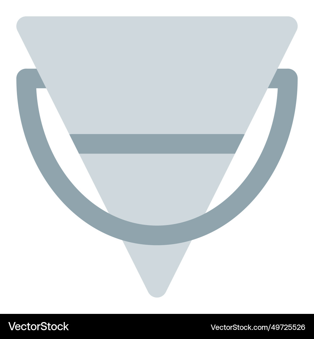 Three-sided container with handle for various Vector Image