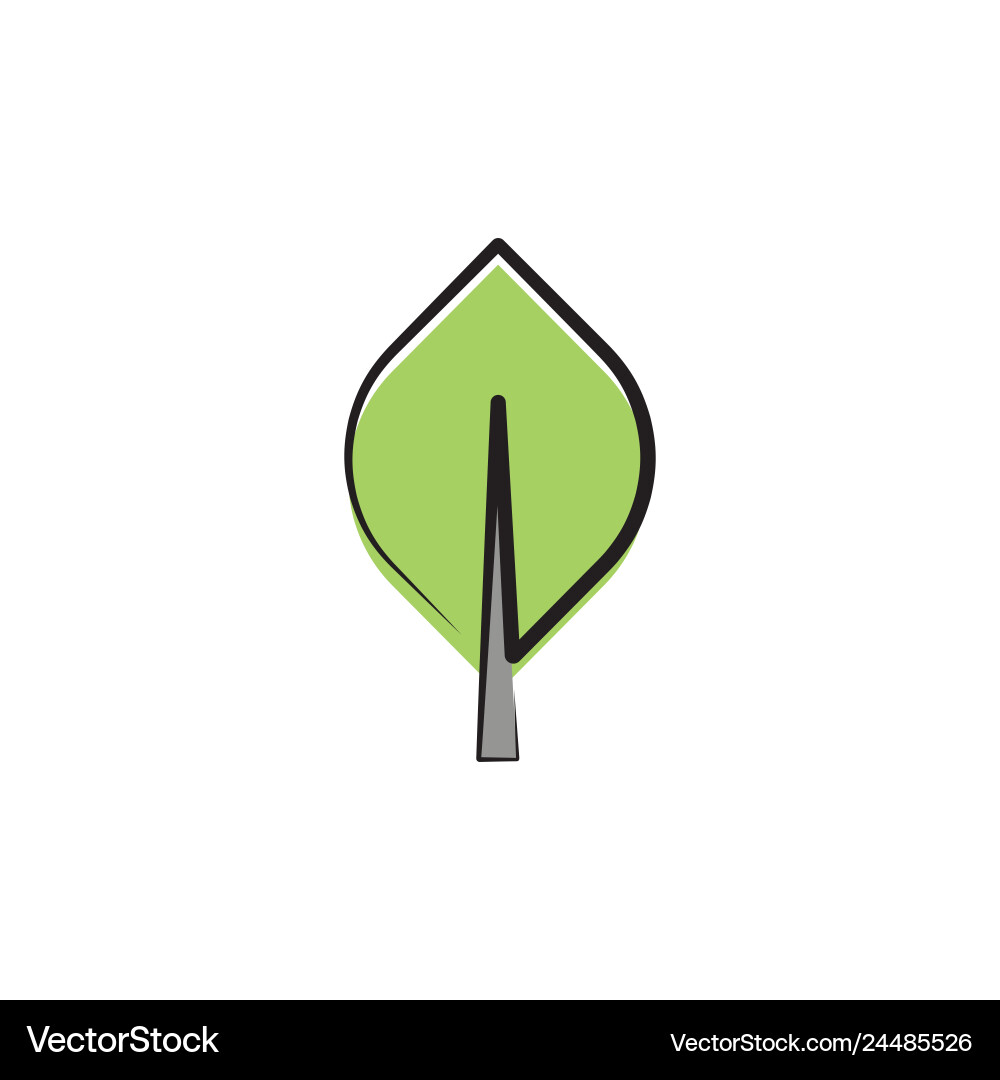 Tree leaf sign element Vector Image