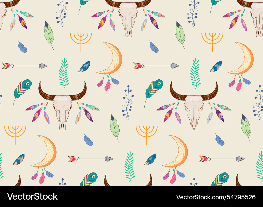 Western seamless pattern repeating design element Vector Image