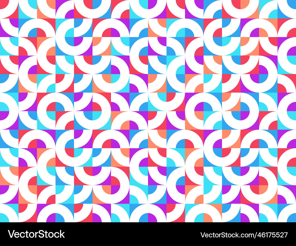 Abstract geometric seamless pattern color simple Abstract geometric seamless pattern color simple Vector Image