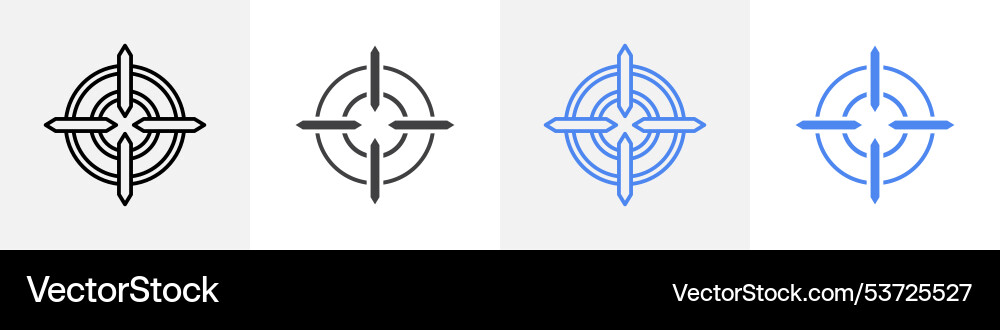 Aim icon set use for web Vector Image