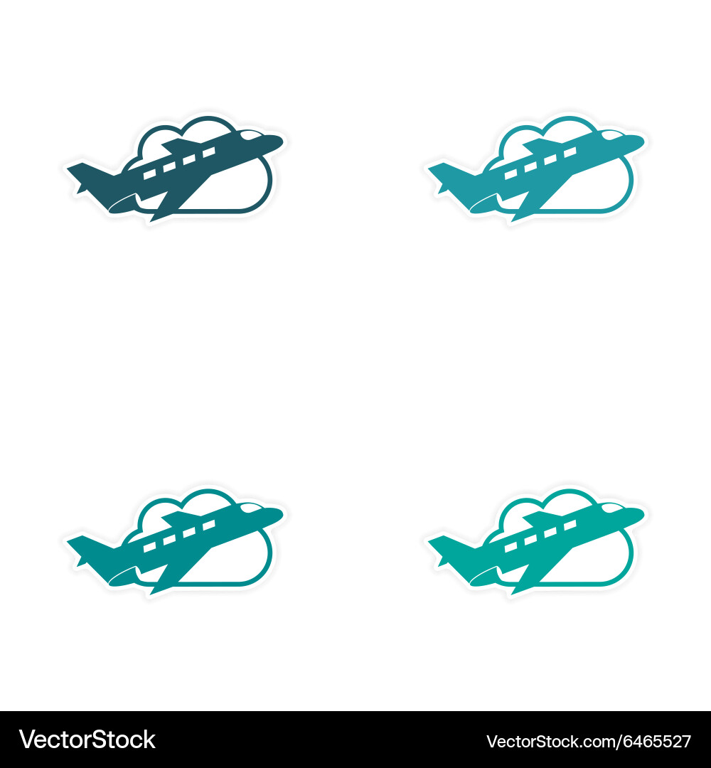 Assembly realistic sticker design on paper Vector Image