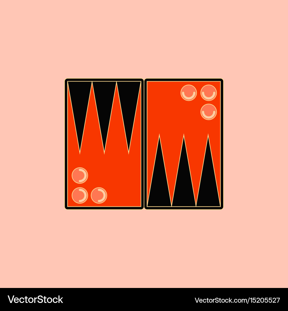 Backgammon board game table Vector Image