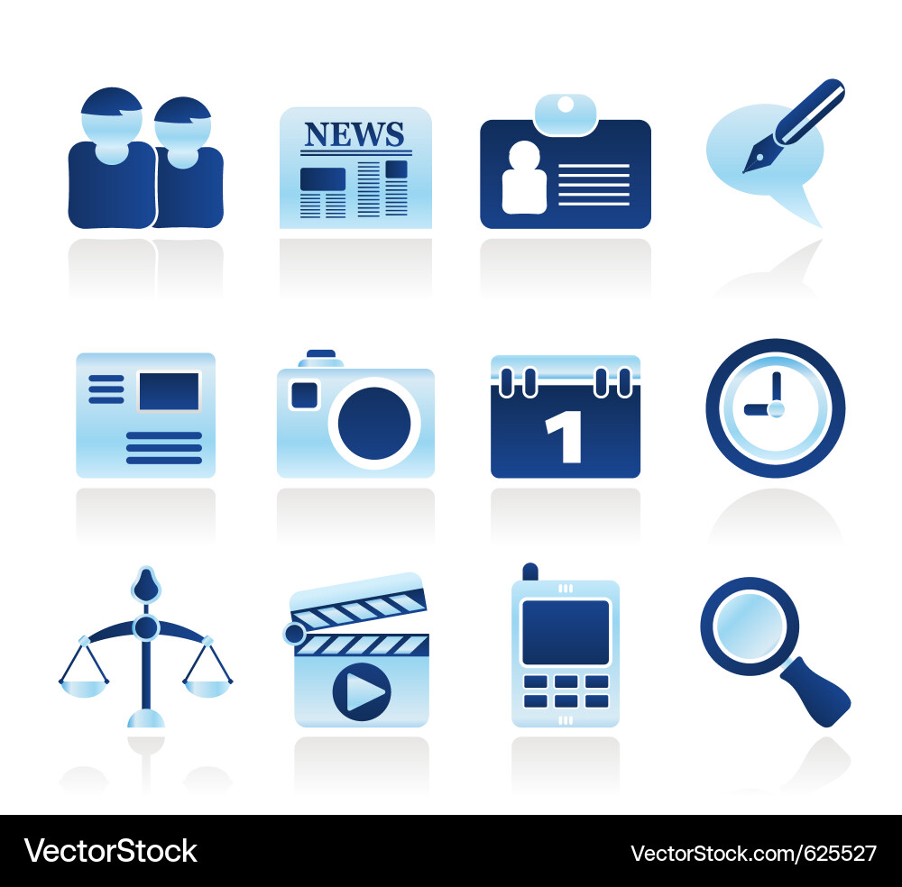 Computer and business icons Vector Image