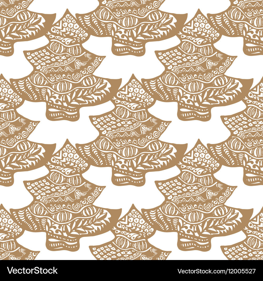 Cookie in the form of a christmas tree pattern Vector Image