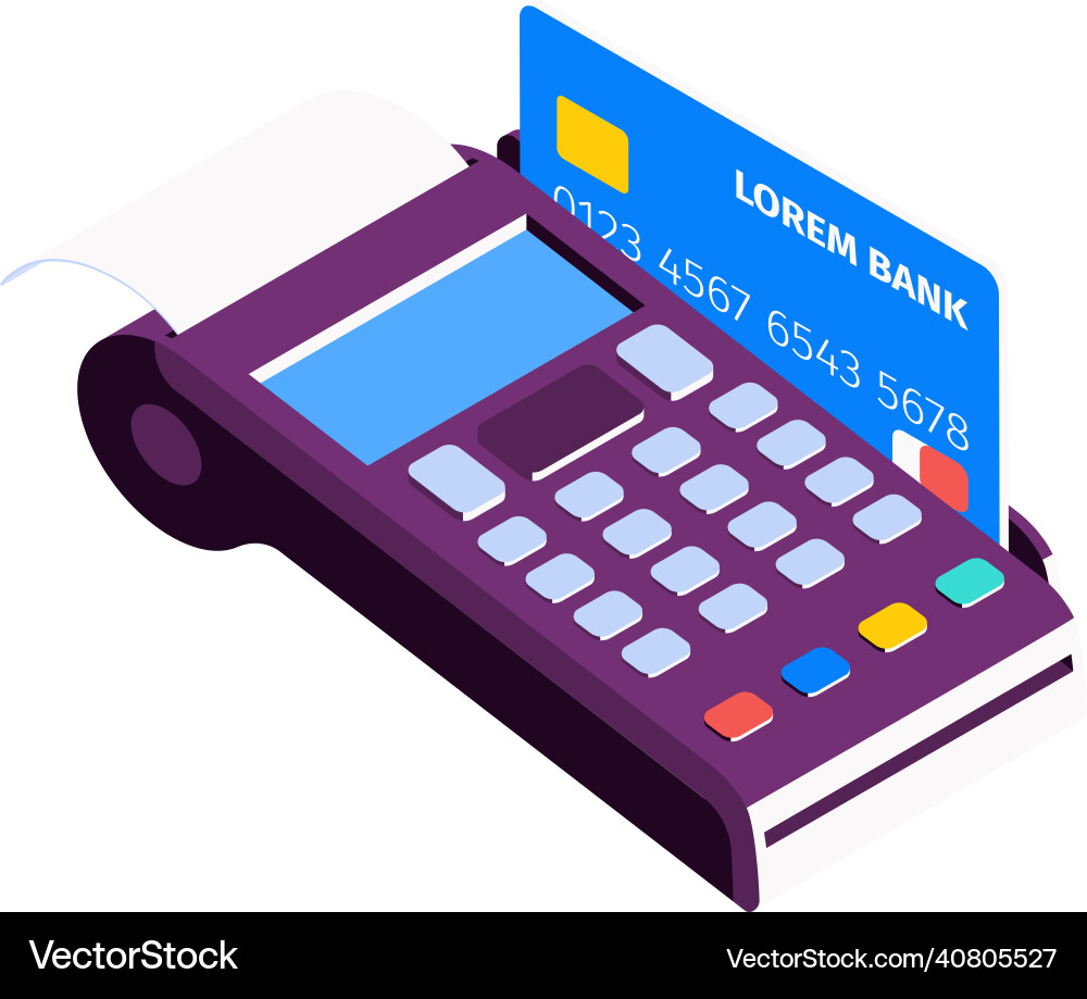 Credit card payment composition vector image