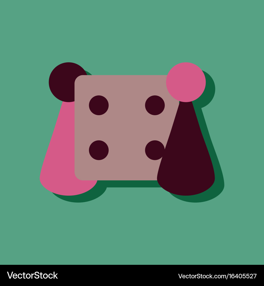 Flat icon design collection board game and dice Vector Image