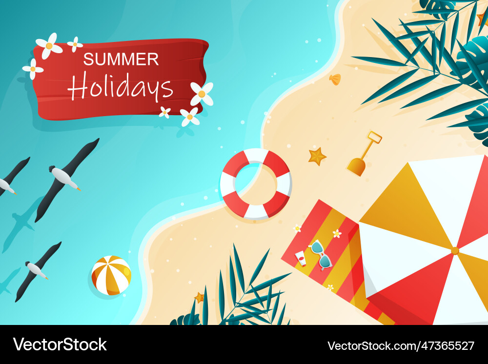 Gradient beautiful hello summer background Vector Image