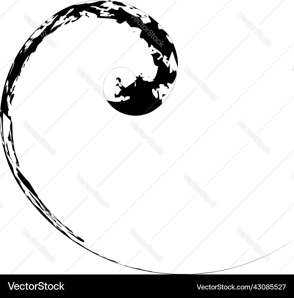 Grungy textured spiral design element Grungy textured spiral design element Vector Image
