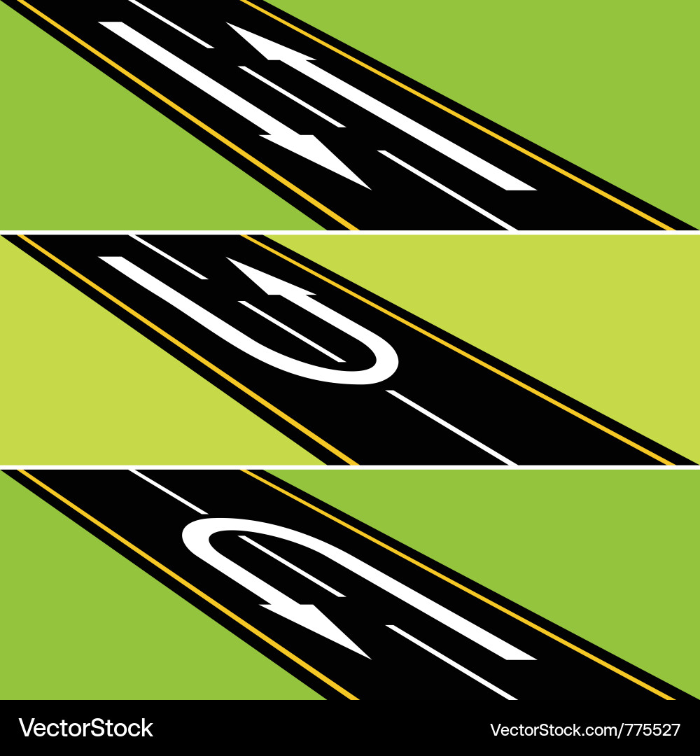 Pointers on highway Vector Image