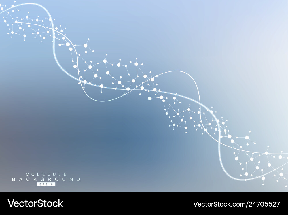 Science network pattern connecting lines and dots Vector Image