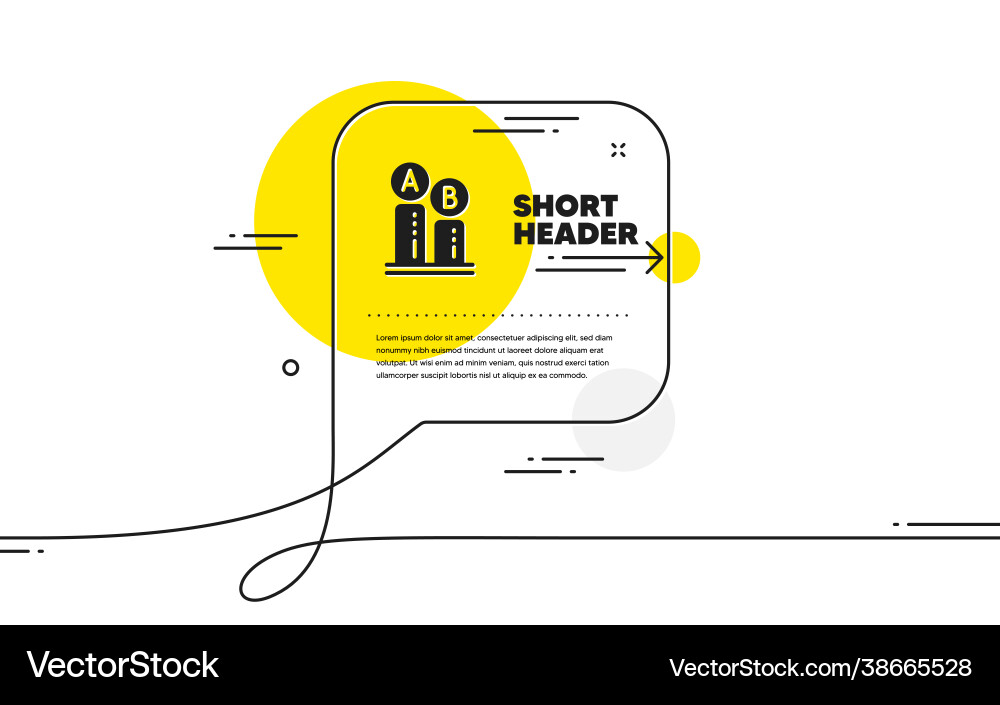 Ab testing icon ui test chart sign Vector Image