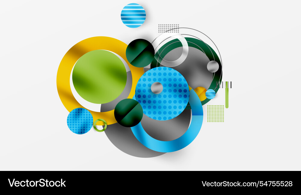 Abstract circle design with overlapping Vector Image