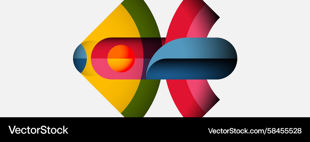 Abstract colorful design features overlapping Abstract colorful design features overlapping Vector Image