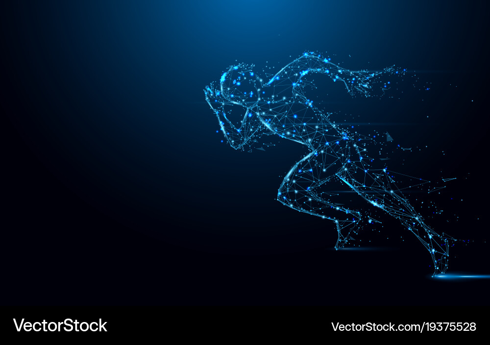Abstract Running Form Lines Vector Image