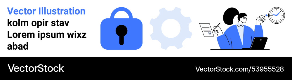 Data security and document management Vector Image