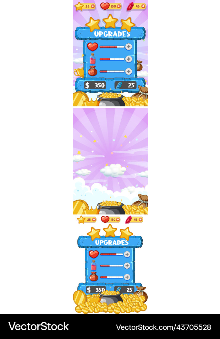 Game element template design set Vector Image