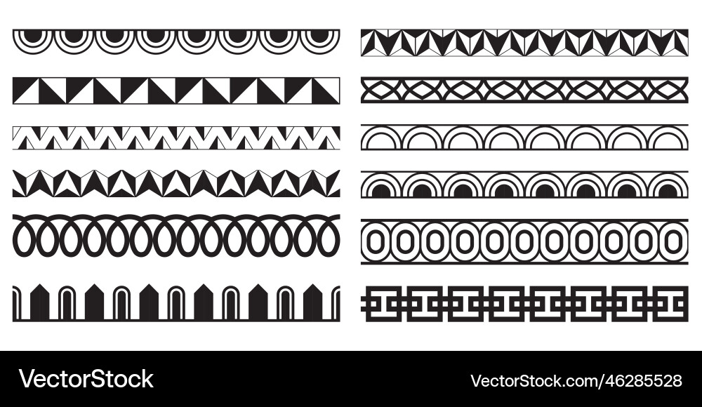 Geometric Abstract Borders vector image