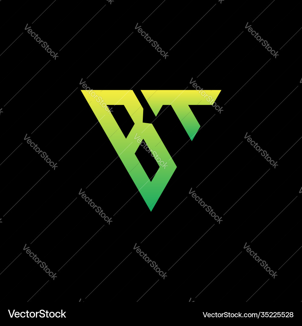 Initial triangle logo monogram with shape Vector Image