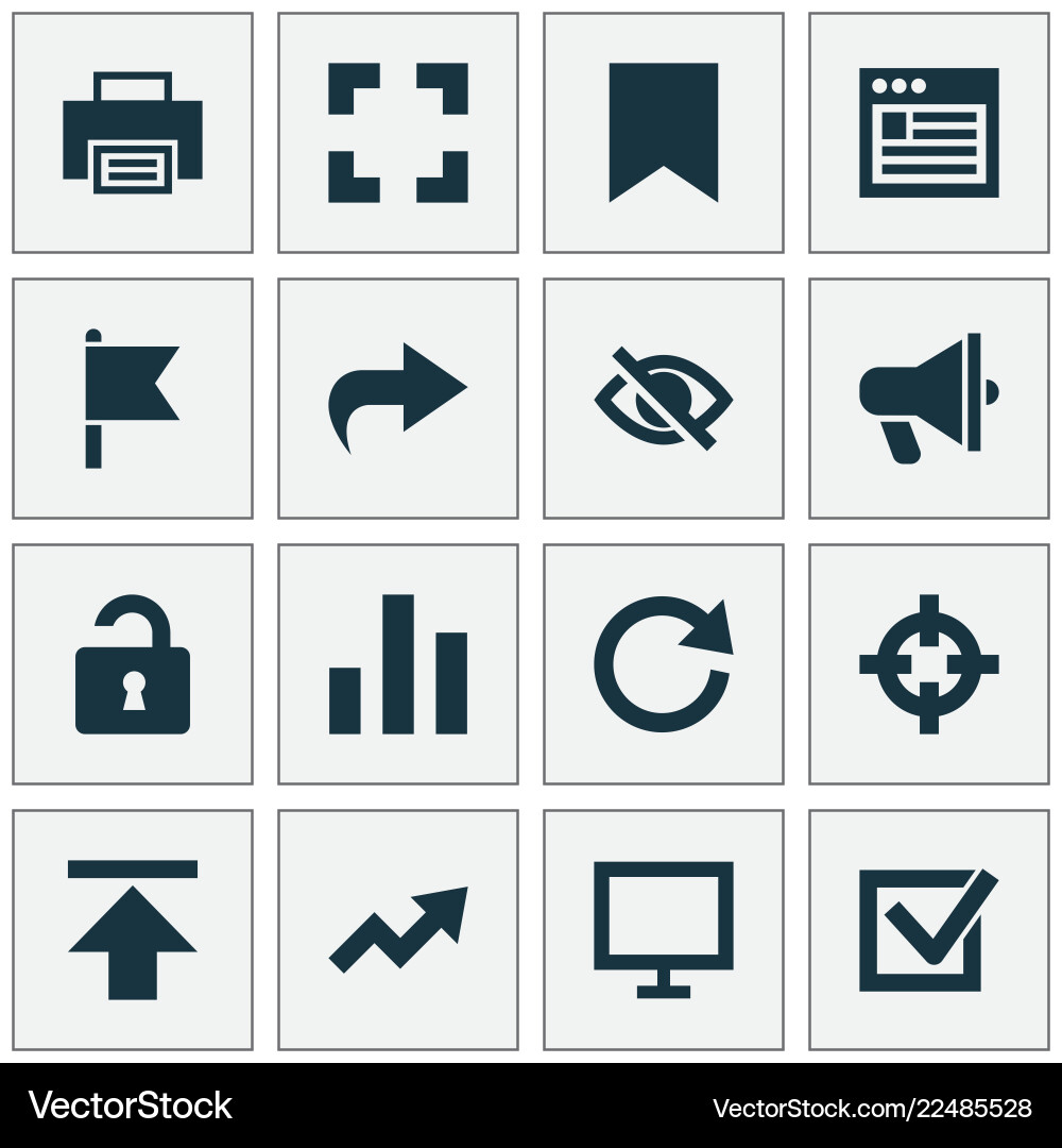Interface icons set with browser hide reload Interface icons set with browser hide reload Vector Image