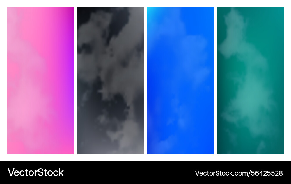 Modern colorful gradient background with clouds Modern colorful gradient background with clouds vector image