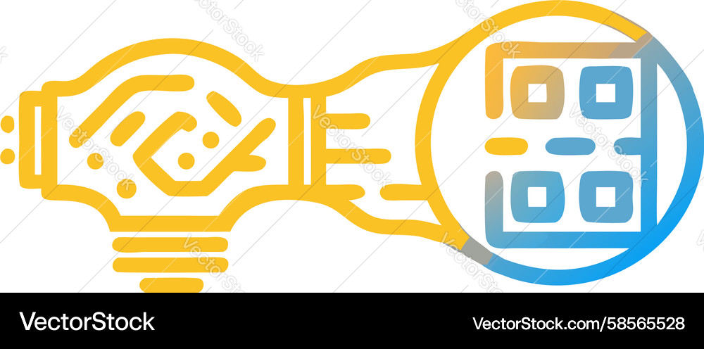 QR Code Lightbulb Innovation Vector Image