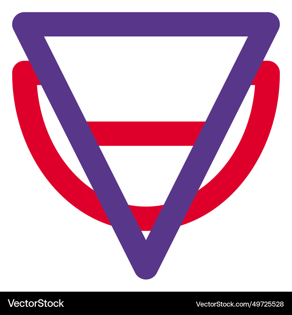 Three-sided container with handle for various Vector Image