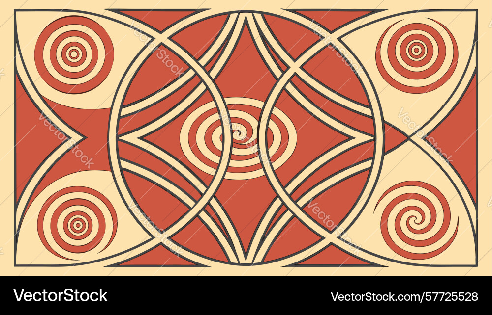 Vibrant abstract circular pattern vector image