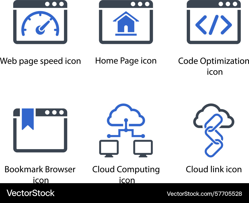 Web page speed home code optimization vector image