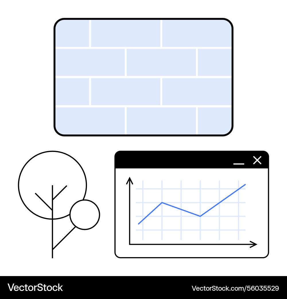 Abstract elements combining nature progress Abstract elements combining nature progress vector image